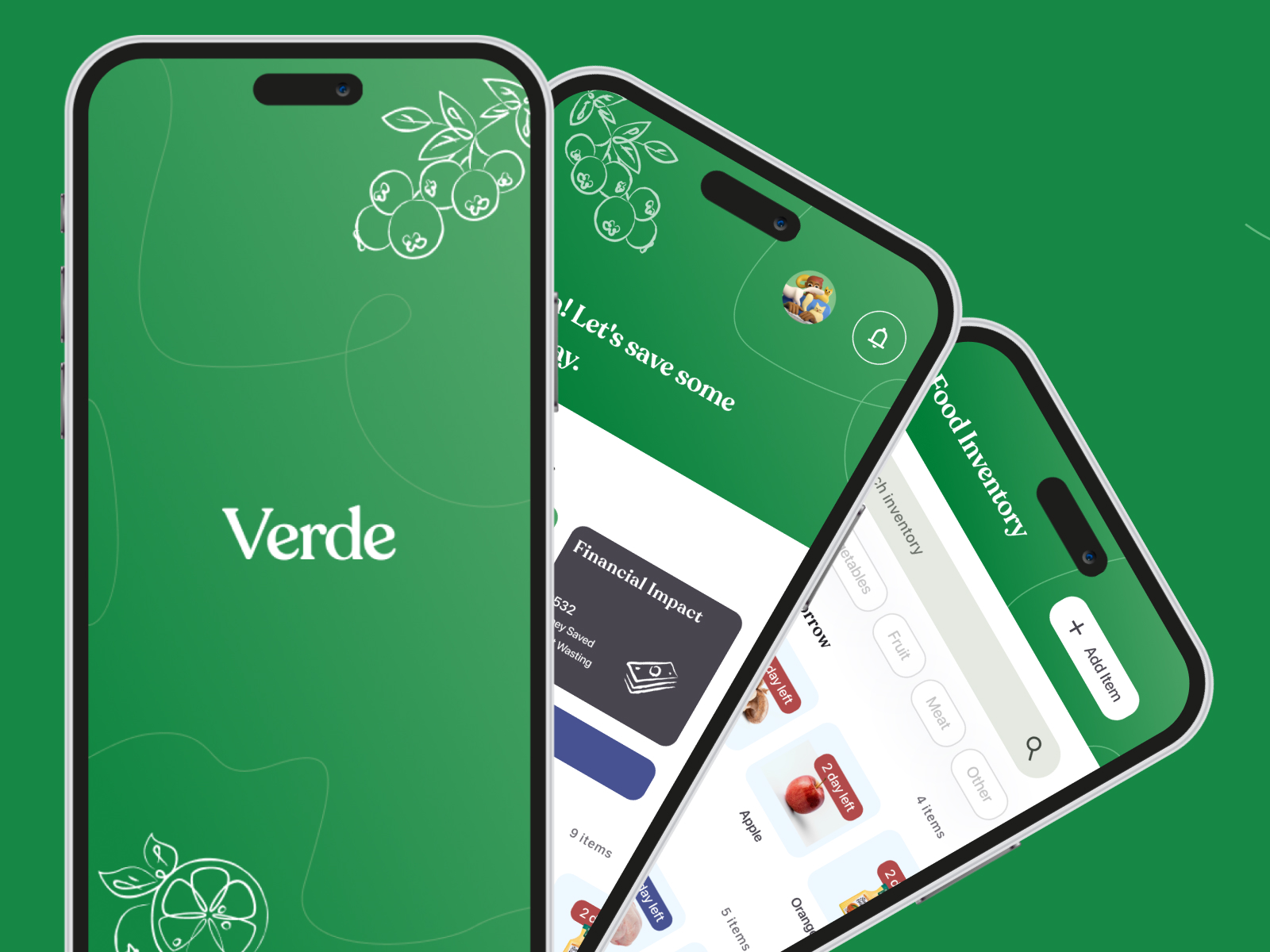 Verde — food freshness tracking mobile app