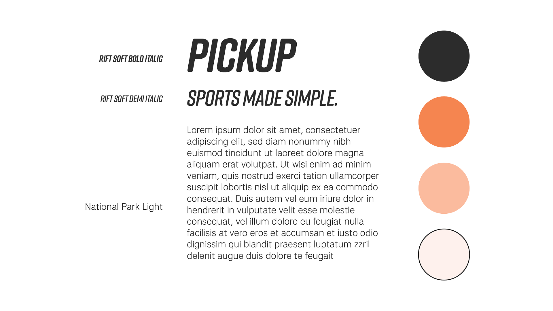 Pickup final font pairing