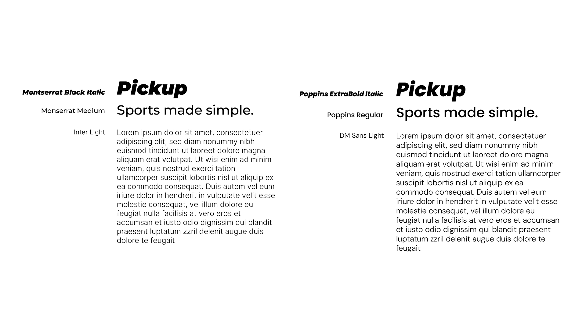 Pickup font exploration